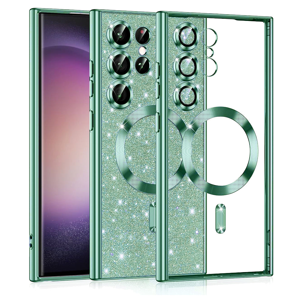 Husă Techsuit Luxury Glitter MagSafe Galaxy S23 Ultra – Verde deschis – imagine 8