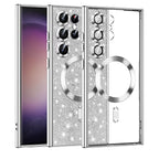 Husă Techsuit Luxury Glitter MagSafe Galaxy S23 Ultra – Argintiu – imagine 3