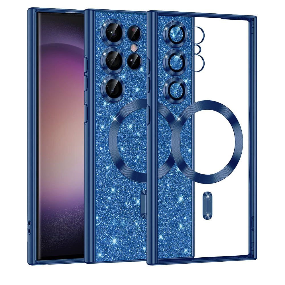 Husă Techsuit Luxury Glitter MagSafe Galaxy S23 Ultra – Albastru închis – imagine 10