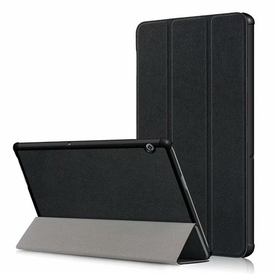 Husă tip carte Techsuit FoldPro pentru Huawei MediaPad T5 10.1 (2018), stand pliabil – negru