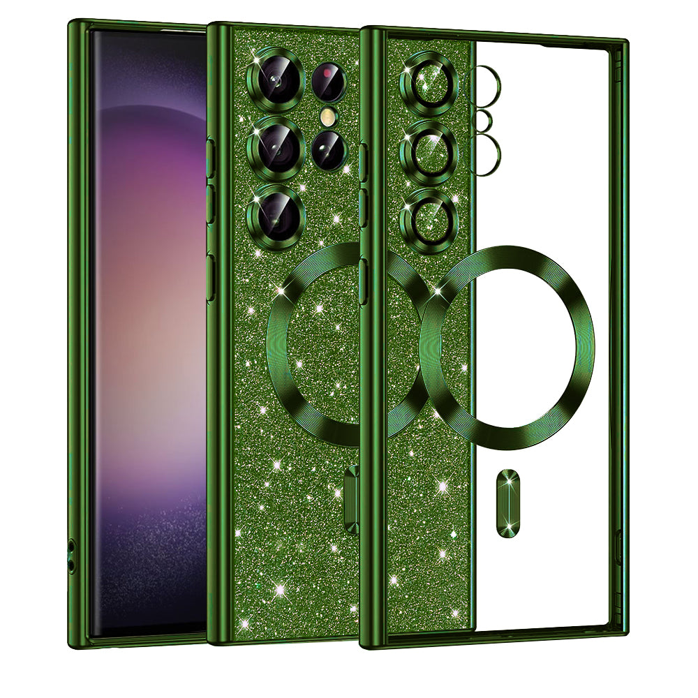 Husă Techsuit Luxury Glitter MagSafe Galaxy S23 Ultra – Verde închis – imagine 9