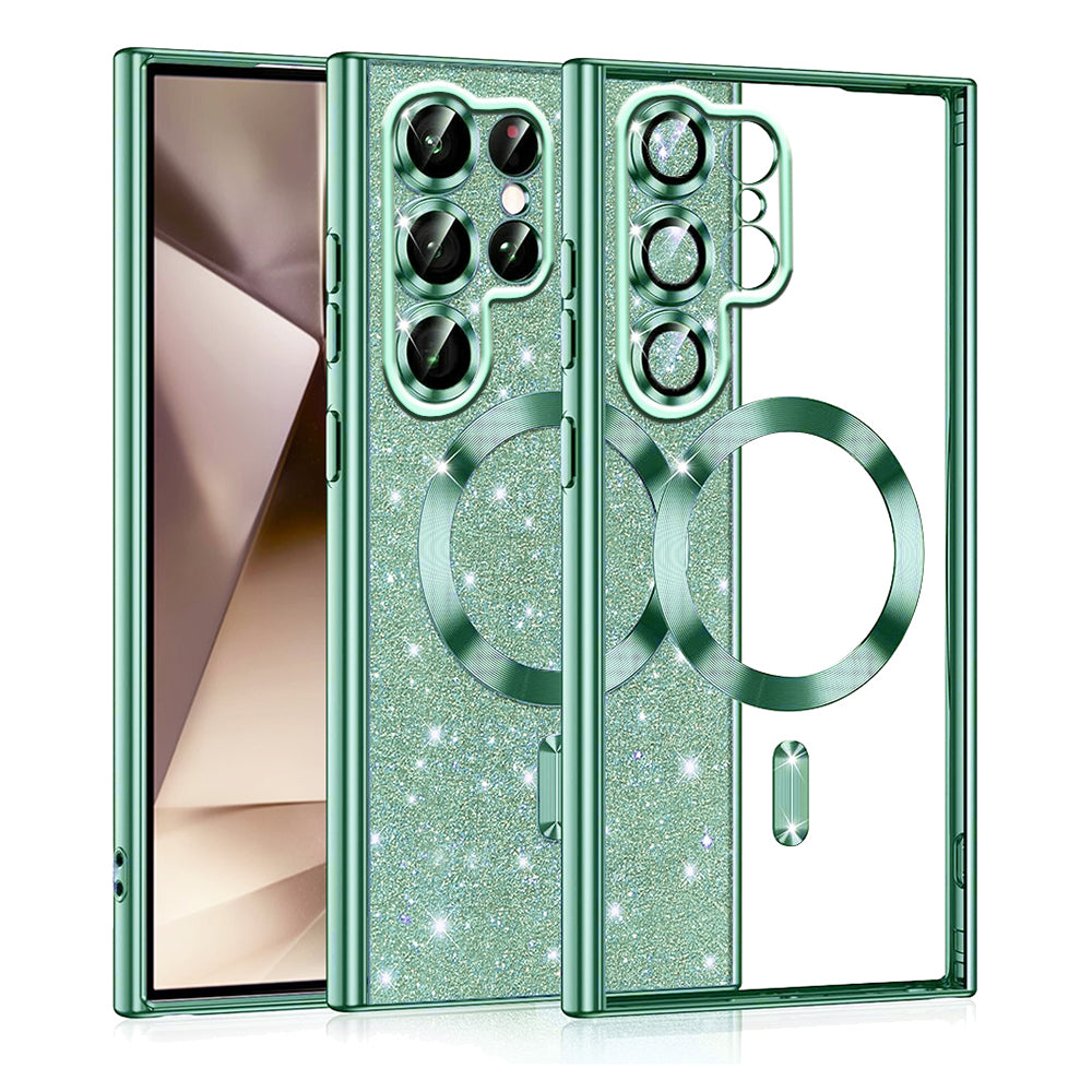 Husă Techsuit Luxury Glitter MagSafe Galaxy S22 Ultra – Verde deschis – imagine 7
