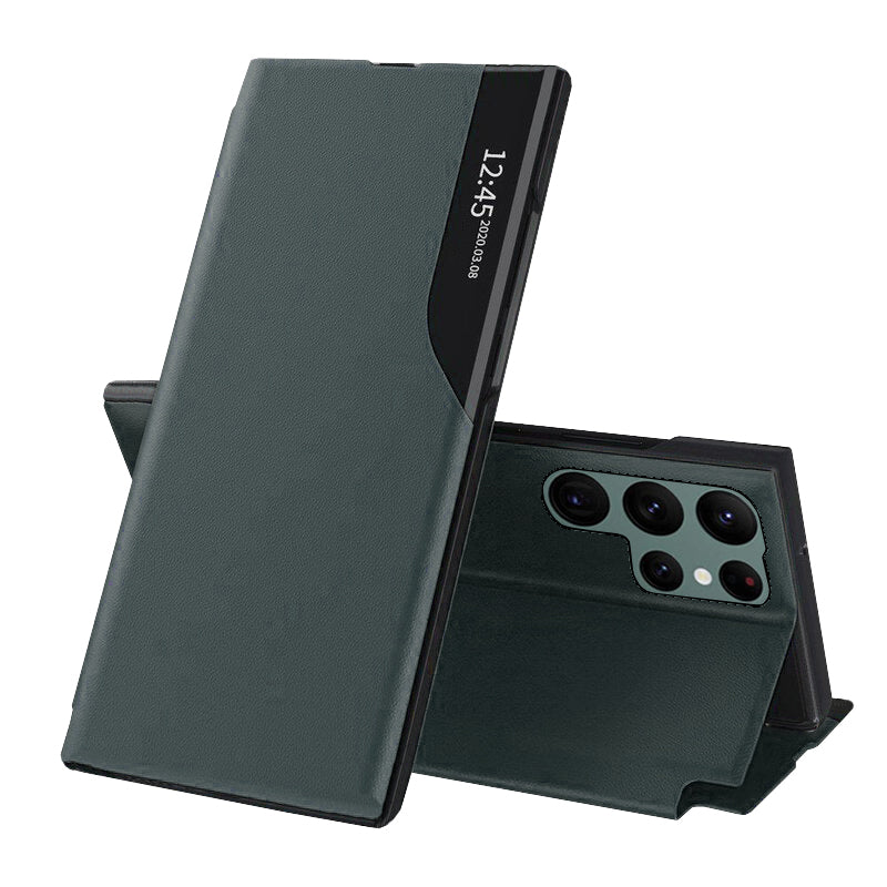 Husă flip Techsuit eFold Galaxy S22 Ultra – Verde închis – imagine 5
