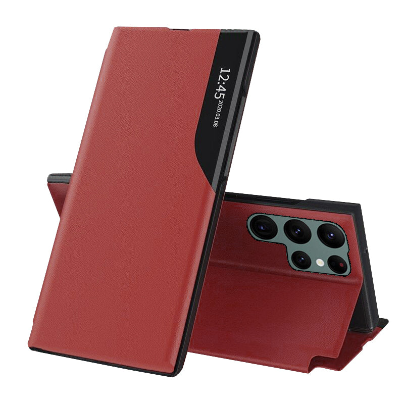 Husă flip Techsuit eFold Galaxy S22 Ultra – Roșu – imagine 1