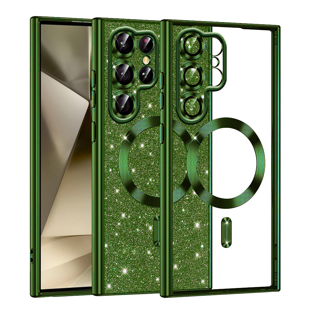 Husă Techsuit Luxury Glitter MagSafe Galaxy S22 Ultra – Verde închis – imagine 9