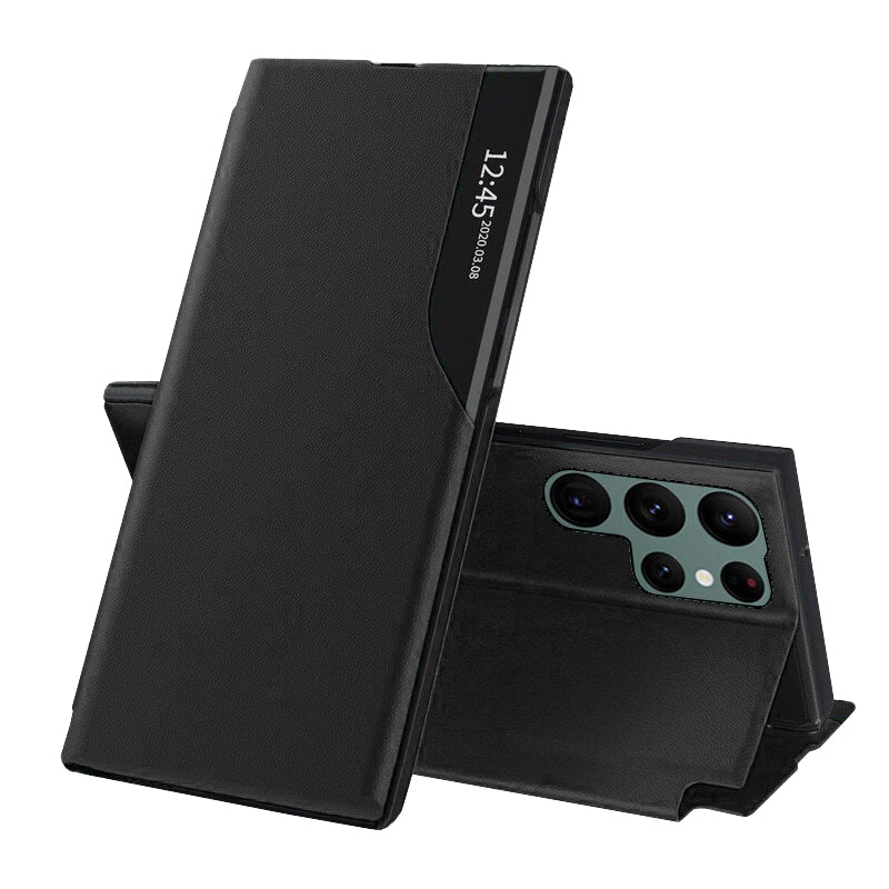 Husă flip Techsuit eFold Galaxy S22 Ultra – Negru – imagine 3