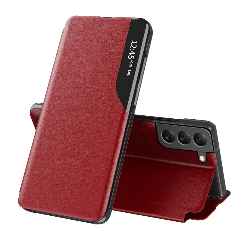 Husă flip Techsuit eFold Galaxy S22 – Roșu – imagine 1