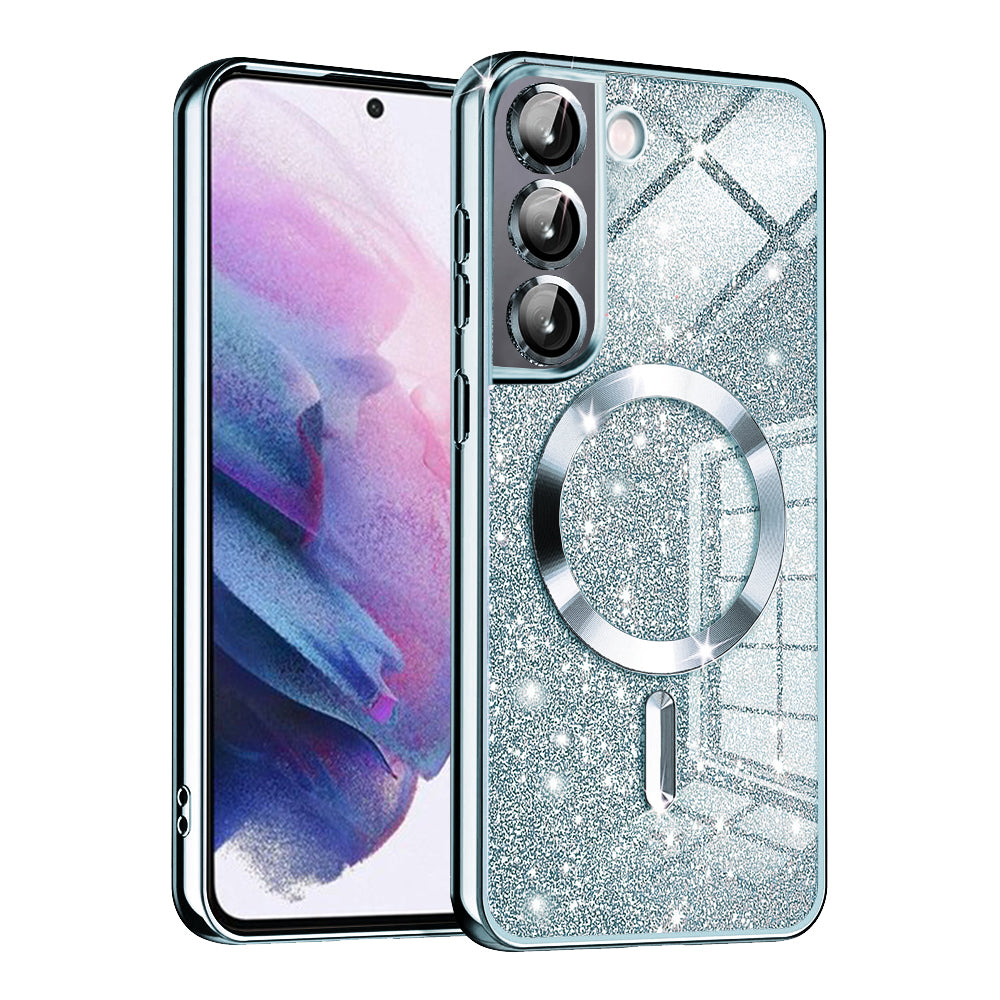 Husă Techsuit Luxury Glitter MagSafe Galaxy S21 FE – Albastru deschis – imagine 10