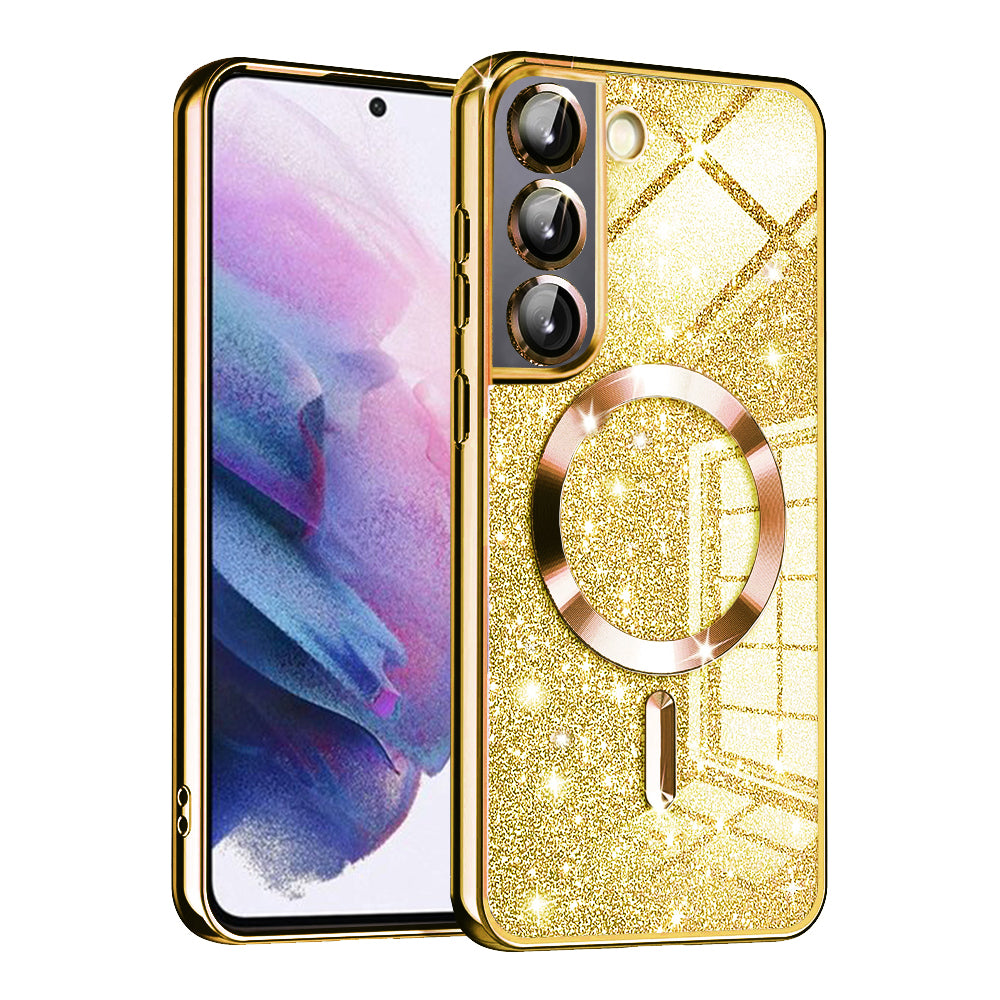 Husă Techsuit Luxury Glitter MagSafe Galaxy S21 FE – Auriu – imagine 3