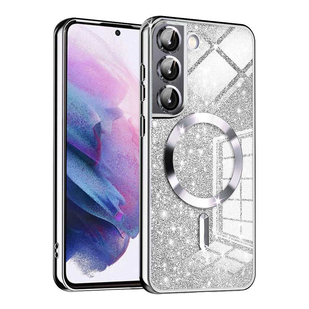 Husă Techsuit Luxury Glitter MagSafe Galaxy S21 FE – Argintiu – imagine 4