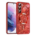 Husă Techsuit Luxury Glitter MagSafe Galaxy S21 – Roșu – imagine 4