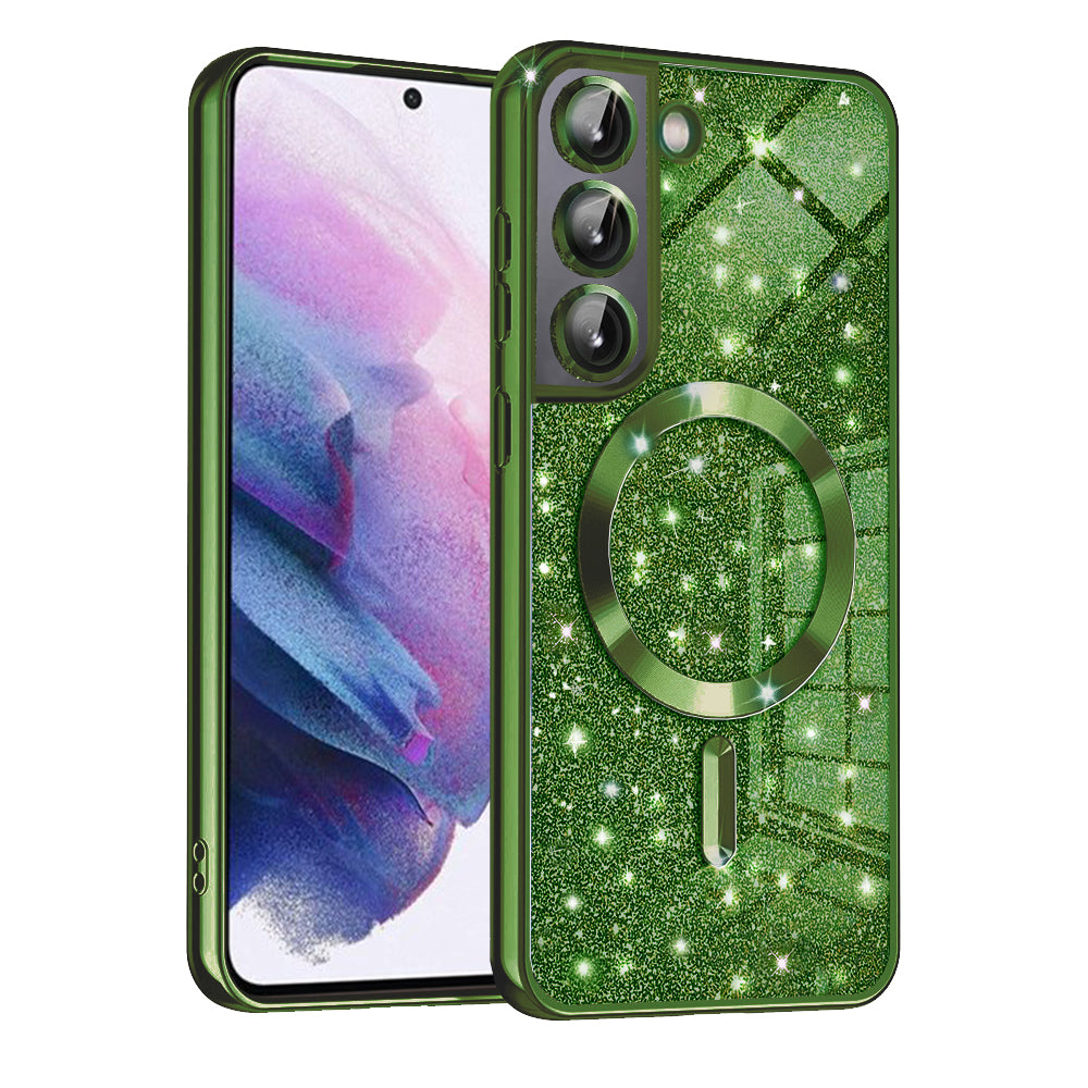 Husă Techsuit Luxury Glitter MagSafe Galaxy S21 – Verde închis – imagine 5