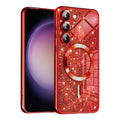 Husă Techsuit Luxury Glitter MagSafe Galaxy S23+ – Roșu – imagine 1