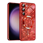 Husă Techsuit Luxury Glitter MagSafe Galaxy S23+ – Roșu – imagine 1