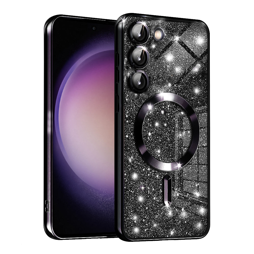 Husă Techsuit Luxury Glitter MagSafe Galaxy S23 – Negru – imagine 3