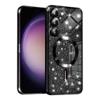Husă Techsuit Luxury Glitter MagSafe Galaxy S23 – Negru – imagine 3