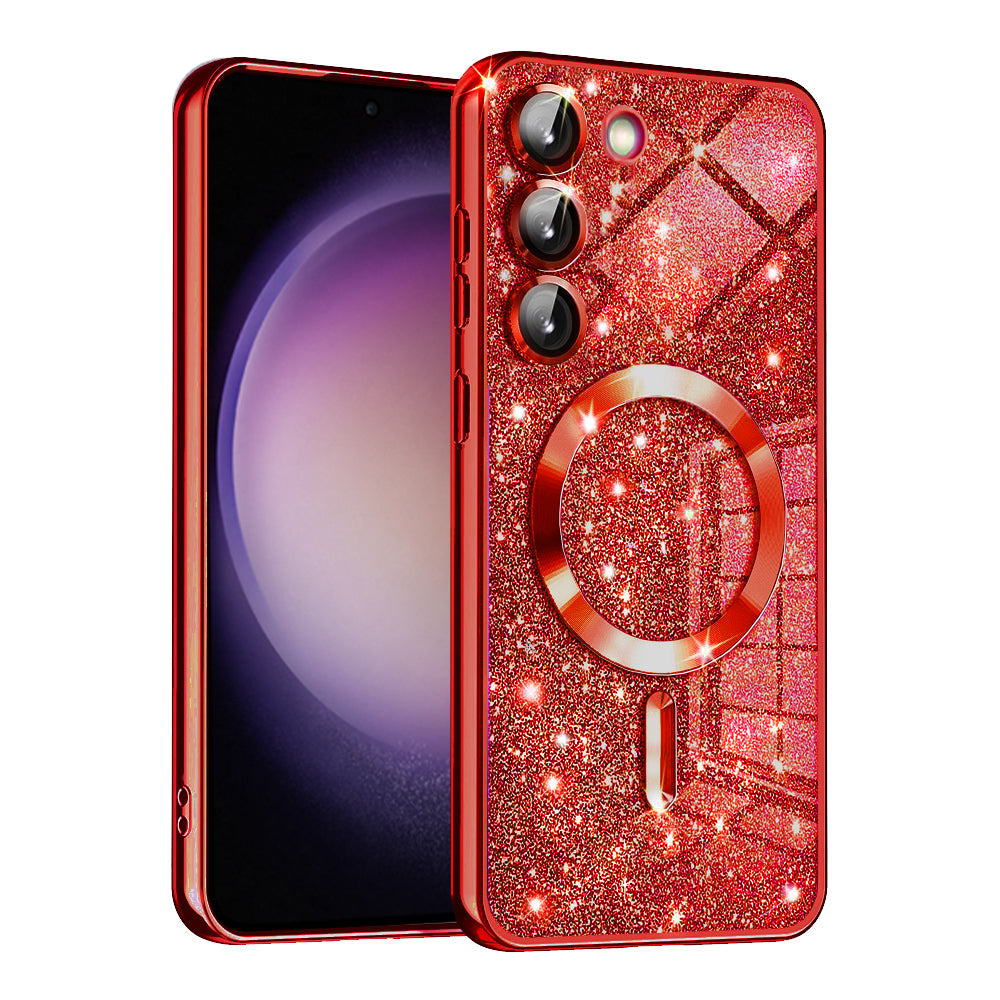 Husă Techsuit Luxury Glitter MagSafe Galaxy S23 – Roșu – imagine 4