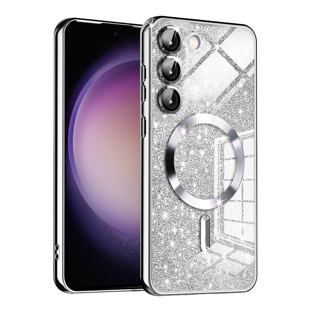 Husă Techsuit Luxury Glitter MagSafe Galaxy S23 – Argintiu – imagine 2