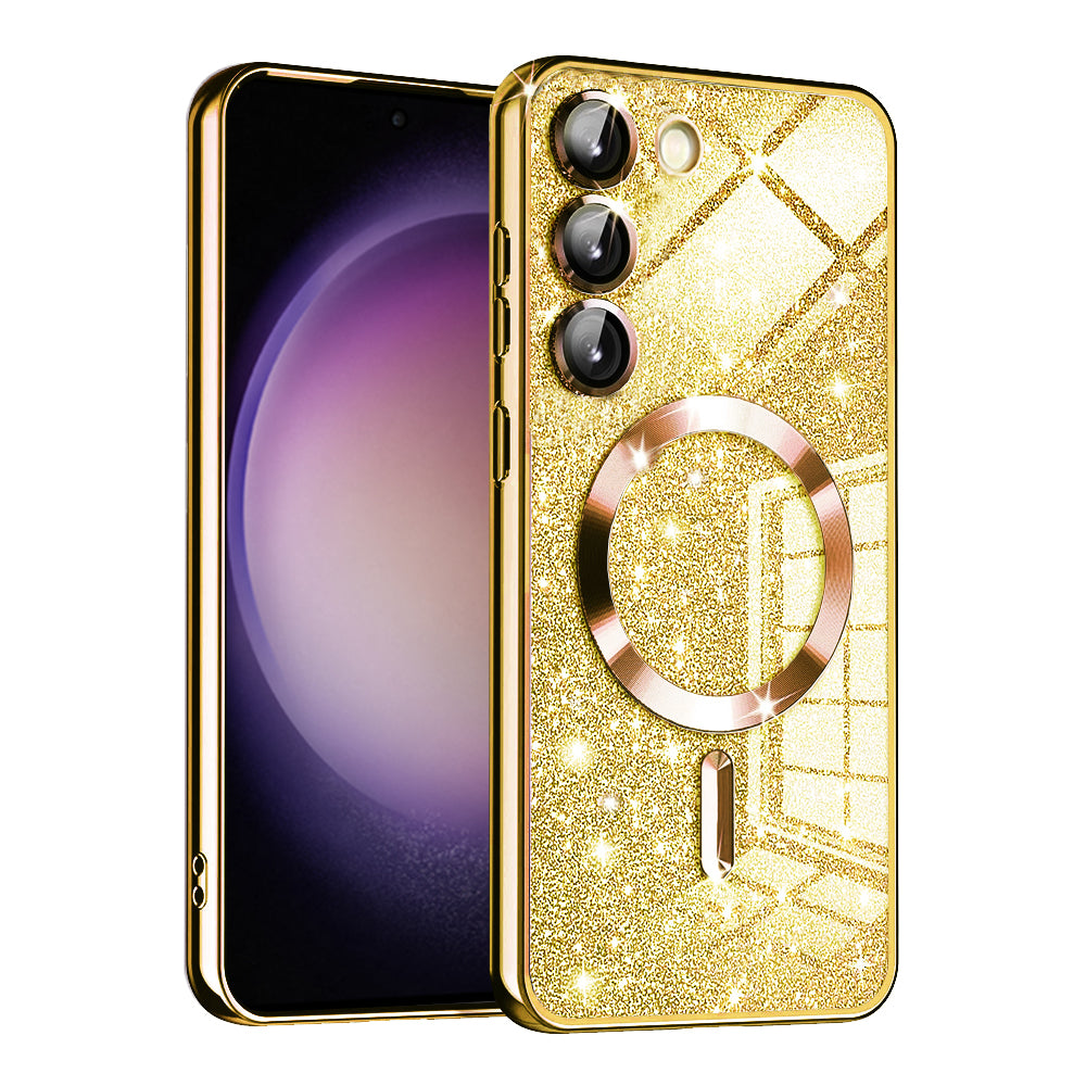 Husă Techsuit Luxury Glitter MagSafe Galaxy S23 – Auriu – imagine 1