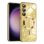 Husă Techsuit Luxury Glitter MagSafe Galaxy S23 – Auriu – imagine 1