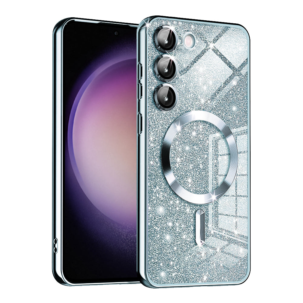 Husă Techsuit Luxury Glitter MagSafe Galaxy S23 – Albastru deschis – imagine 6