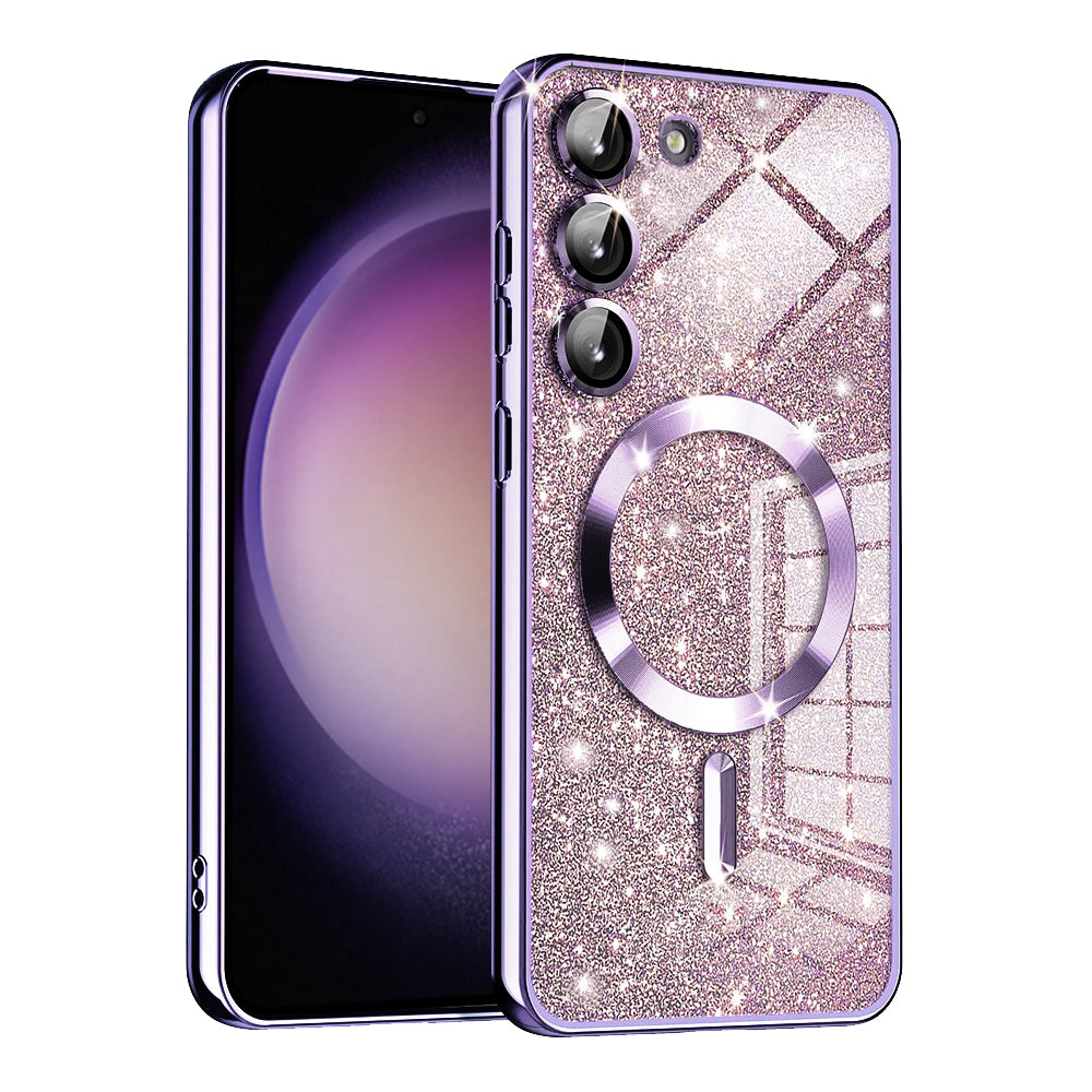 Husă Techsuit Luxury Glitter MagSafe Galaxy S23 – Mov deschis – imagine 10
