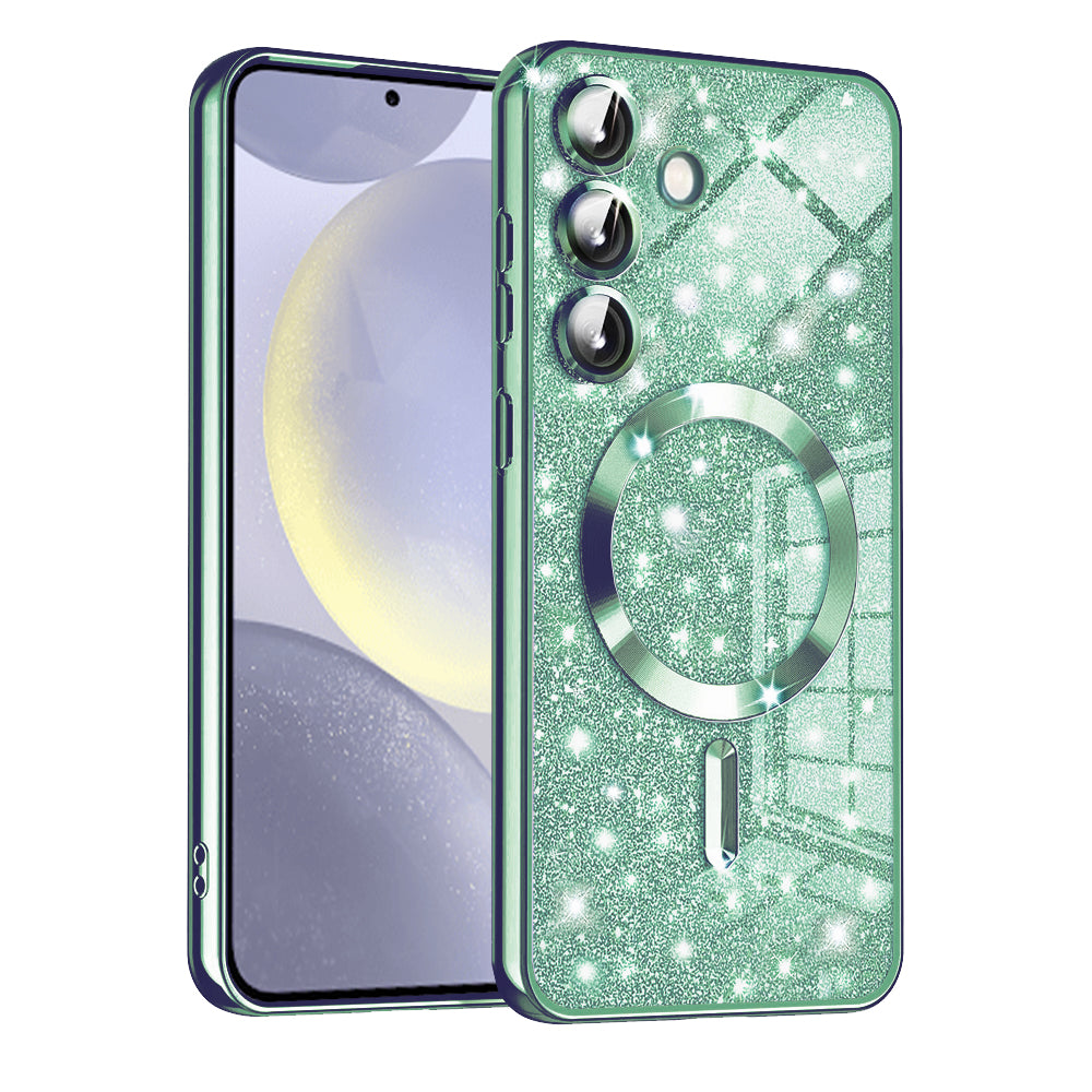 Husă Techsuit Luxury Glitter MagSafe Galaxy S24 – Verde deschis – imagine 9