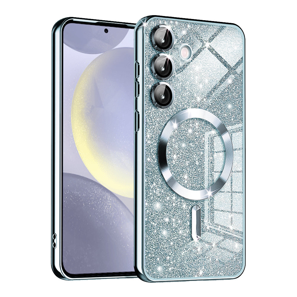 Husă Techsuit Luxury Glitter MagSafe Galaxy S24 – Albastru deschis – imagine 7