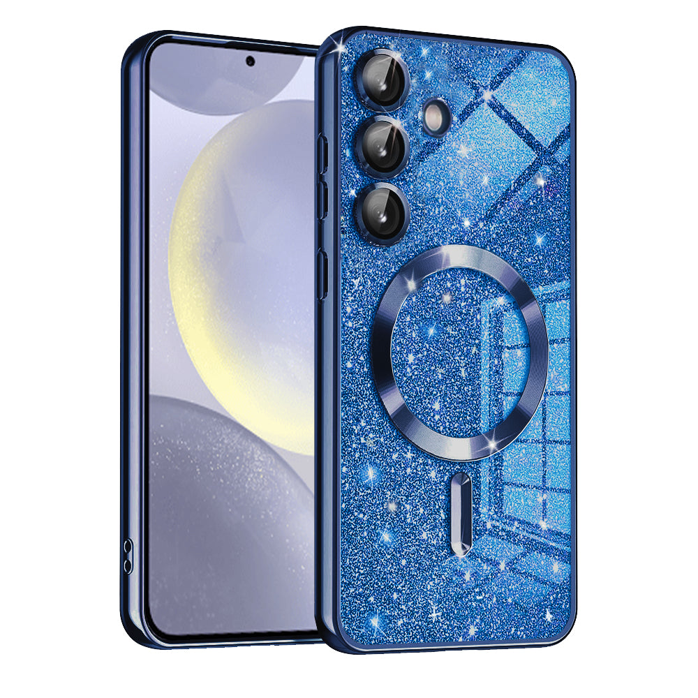 Husă Techsuit Luxury Glitter MagSafe Galaxy S24 – Albastru închis – imagine 5