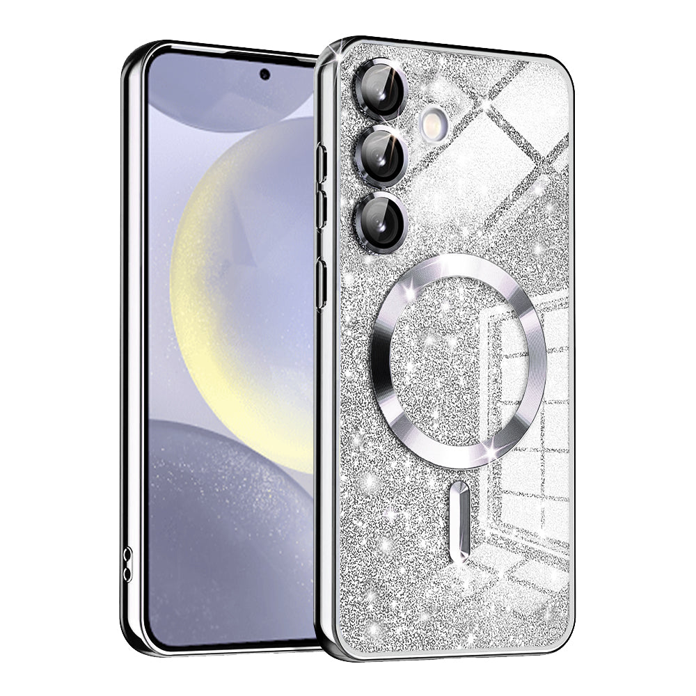 Husă Techsuit Luxury Glitter MagSafe Galaxy S24+ – Argintiu – imagine 3