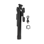 Selfie stick cu trepied și lumină, 167 cm, negru – Techsuit K30S – imagine 2