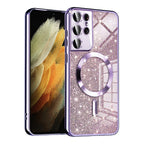 Husă Techsuit Luxury Glitter MagSafe Galaxy S21 Ultra – Mov deschis – imagine 7