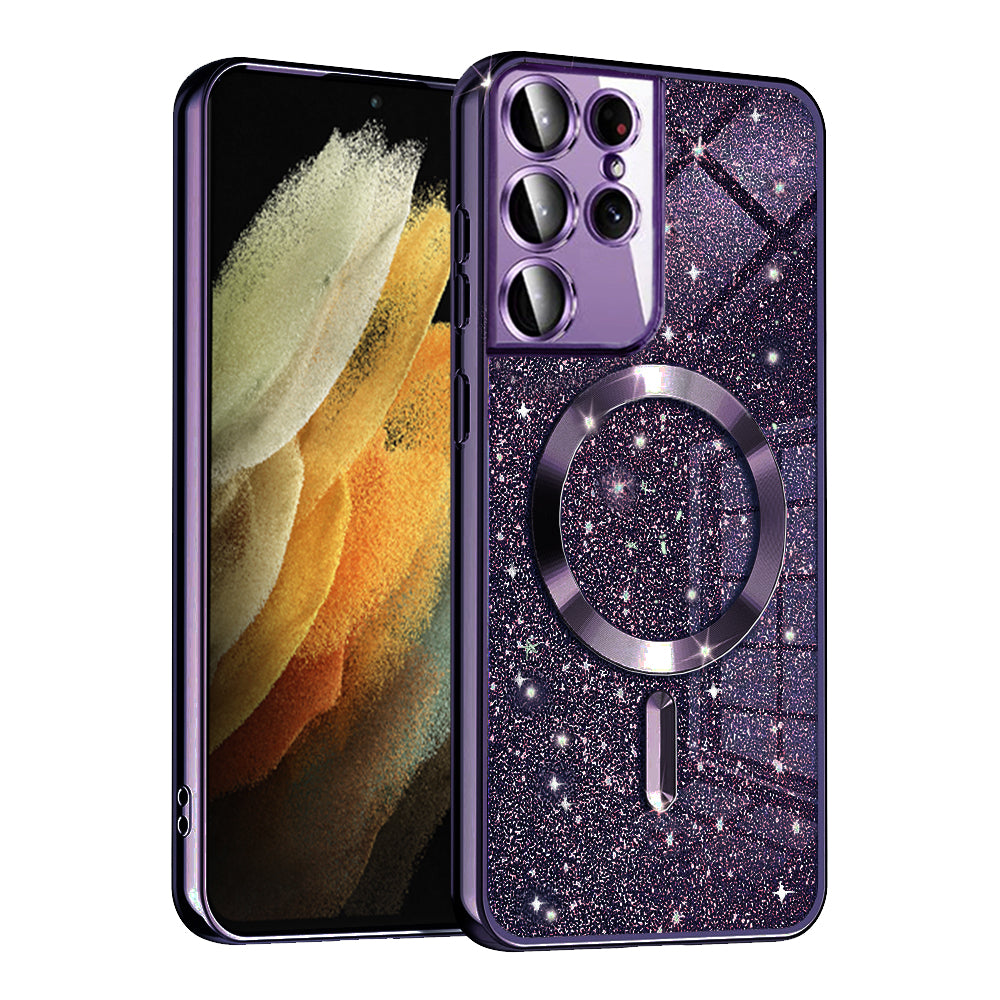 Husă Techsuit Luxury Glitter MagSafe Galaxy S21 Ultra – Mov închis – imagine 10