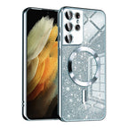 Husă Techsuit Luxury Glitter MagSafe Galaxy S21 Ultra – Albastru deschis – imagine 9