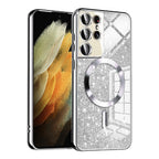 Husă Techsuit Luxury Glitter MagSafe Galaxy S21 Ultra – Argintiu – imagine 3
