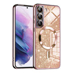 Husă Techsuit Luxury Glitter MagSafe Galaxy S22 – Auriu roz – imagine 6