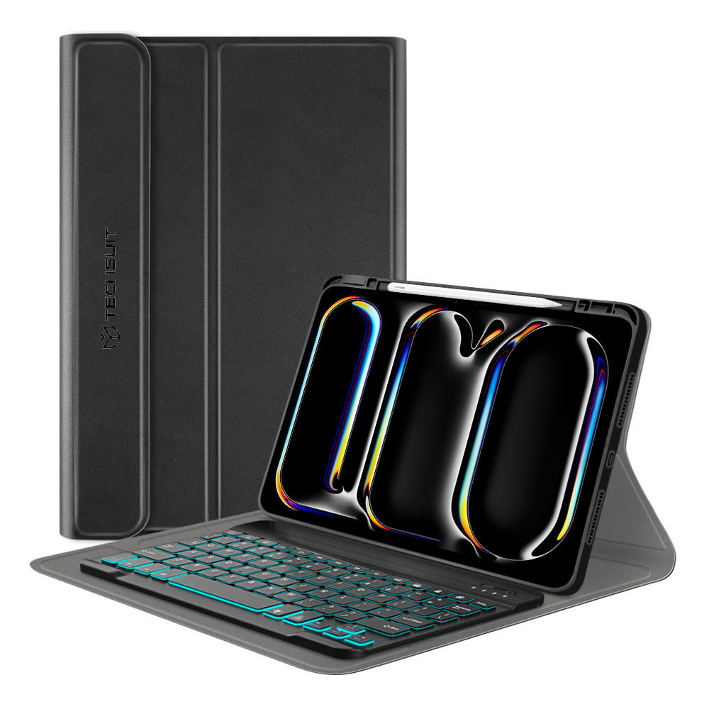 Husă iPad Pro 11 2024 cu tastatură RGB magnetică – Techsuit CozyTab – imagine 1