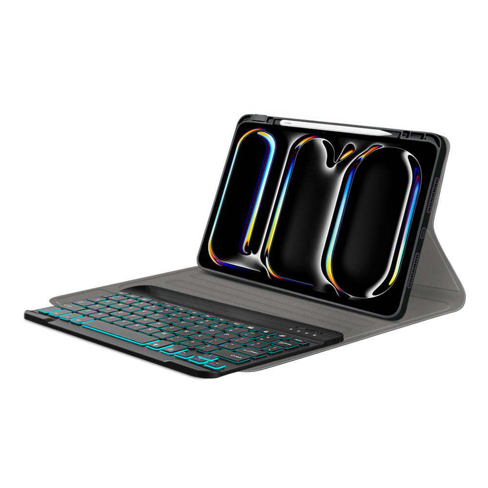 Husă iPad Pro 11 2024 cu tastatură RGB magnetică – Techsuit CozyTab – imagine 5