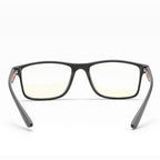 Ochelari lumină albastră bărbați, TR90 negru-verde – Techsuit F2388 – Negru sablat / verde – imagine 3