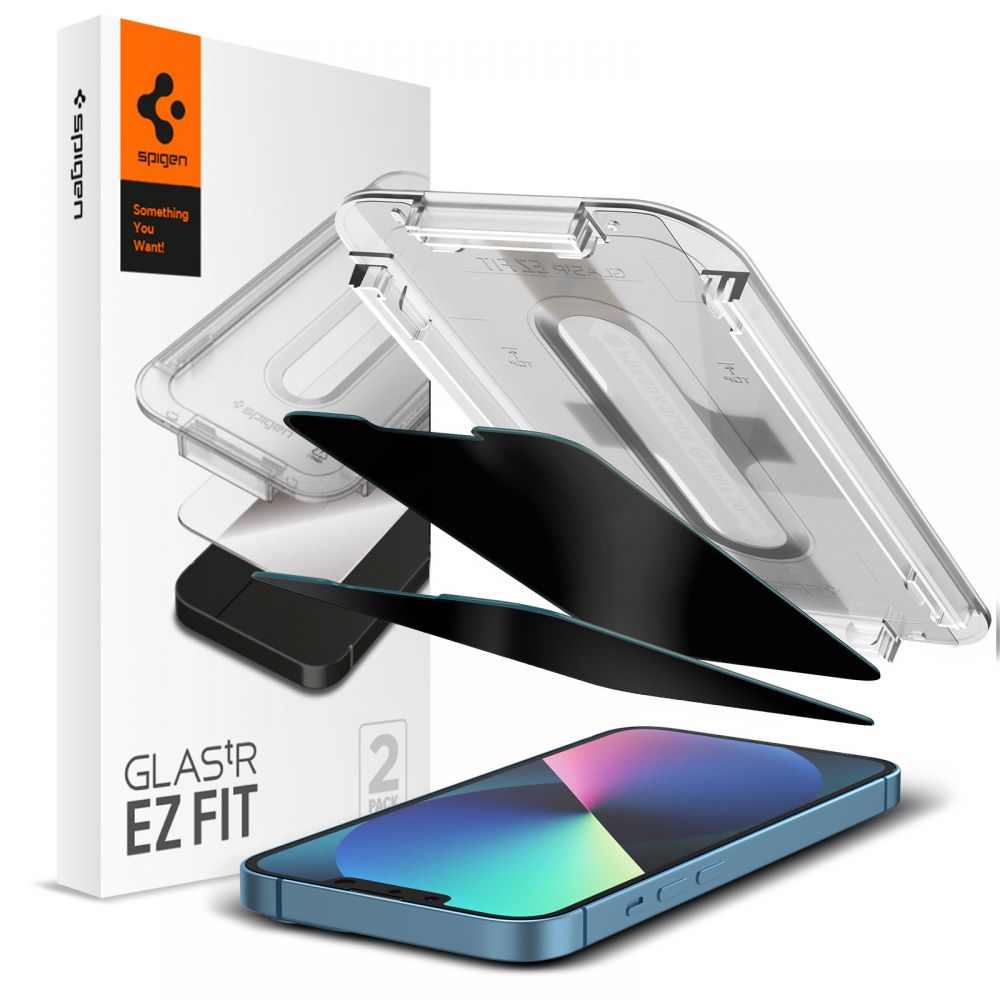 Folie de sticlă privacy Spigen Glas.tR EZ Fit pentru iPhone 13 Pro Max / 14 Plus – imagine 1