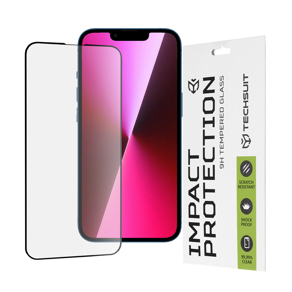 Folie sticlă Techsuit 111D iPhone 13 / 13 Pro / 14, full glue 9H – imagine 1