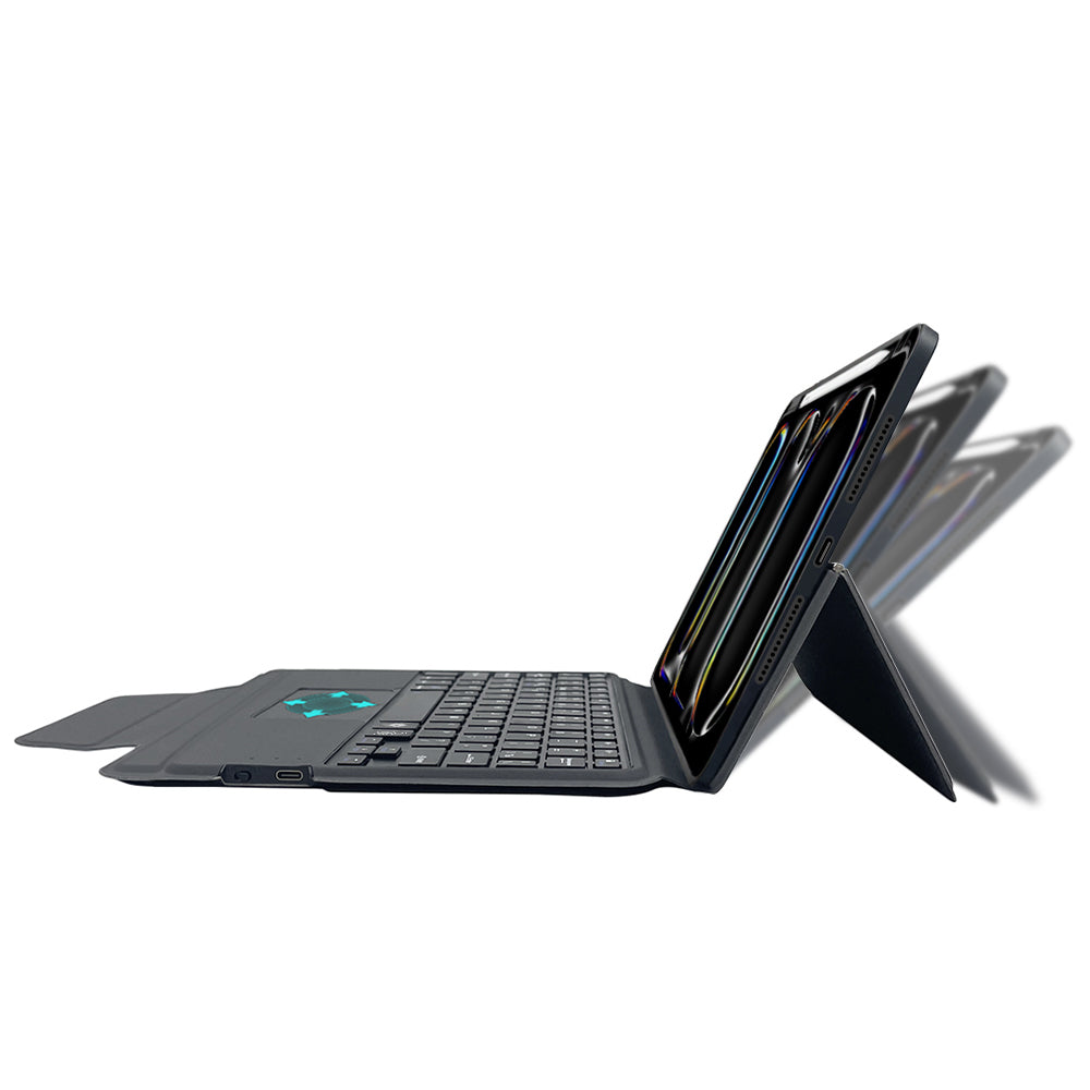 Husă iPad Pro 11 2024 cu tastatură RGB și folie – Techsuit KeyTab – imagine 3