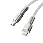 Cablu Baseus Cafule Metal USB-C la Lightning 20W, 2 m – imagine 4