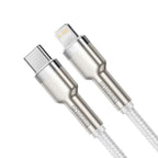 Cablu Baseus Cafule Metal USB-C la Lightning 20W, 2 m – imagine 3