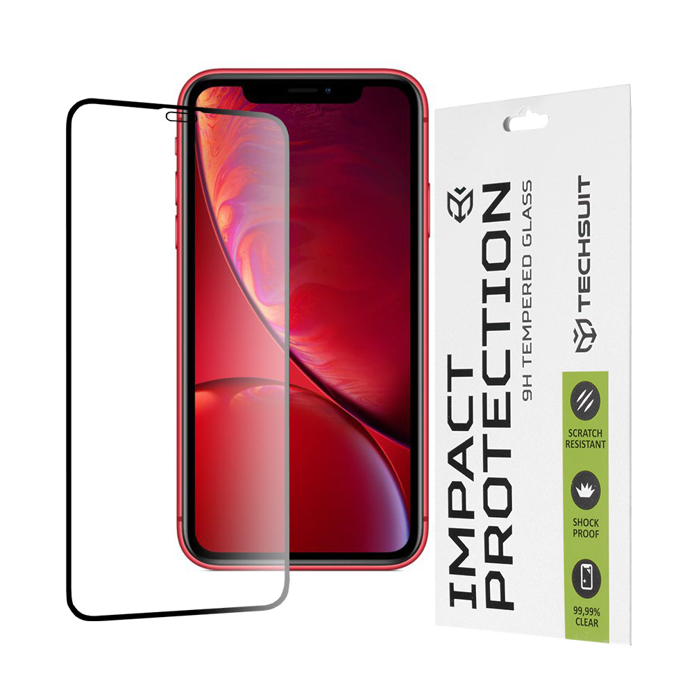 Folie sticlă Techsuit 111D iPhone 11 / XR, full glue 9H – imagine 1