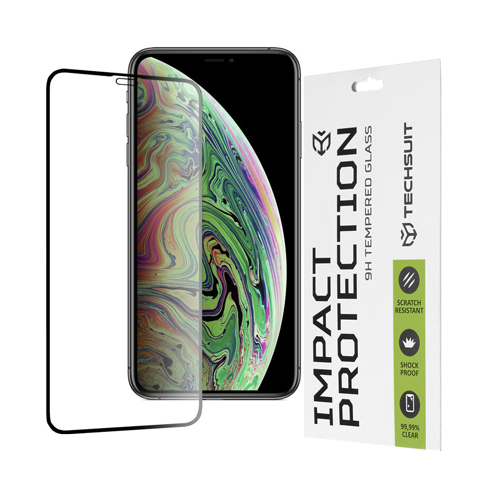 Folie sticlă Techsuit 111D iPhone X / XS / 11 Pro, full glue 9H – imagine 1