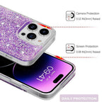 Husă Motorola Moto G14 cu sclipici Techsuit Sparkly Glitter, albastru – imagine 2