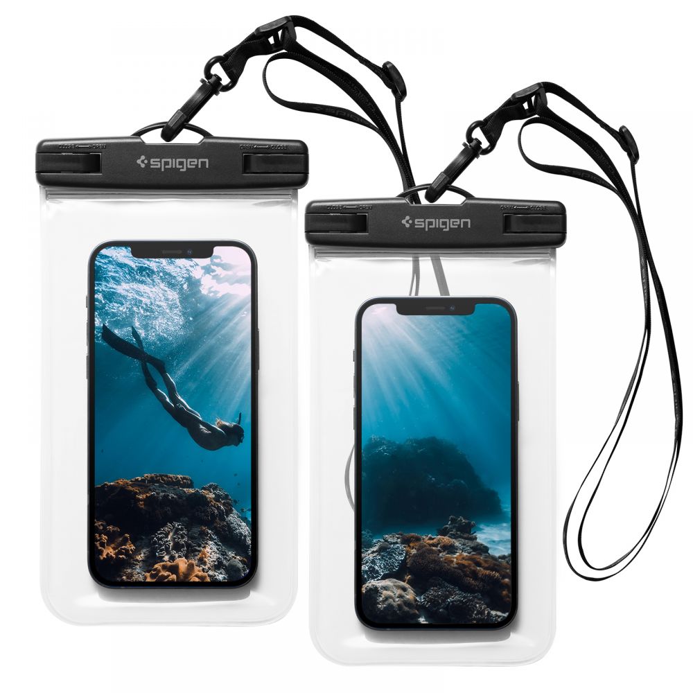 Set 2 huse impermeabile Spigen A601 – Transparent – imagine 8