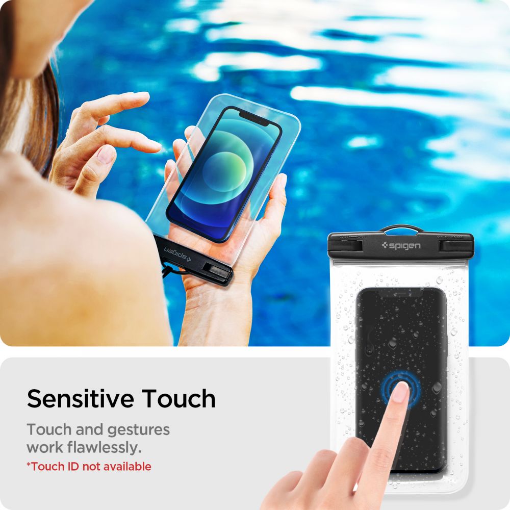 Set 2 huse impermeabile Spigen A601 – Transparent – imagine 9