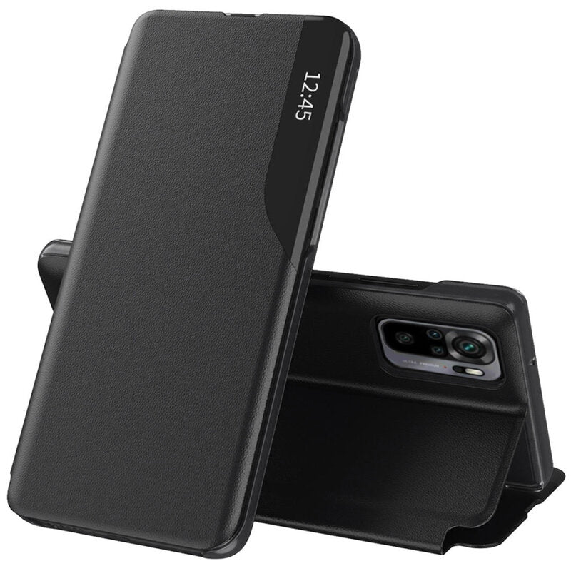 Husă flip Techsuit eFold Xiaomi Redmi Note 10 4G, negru – imagine 1